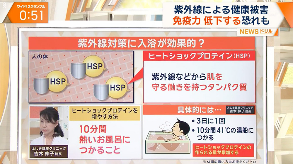 紫外線対策には入浴が効果的
