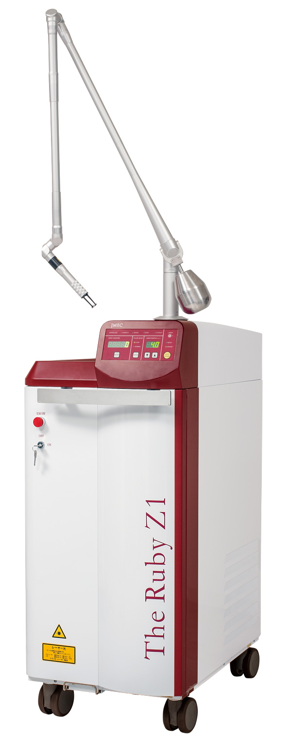 Qスイッチルビーレーザーの機械写真