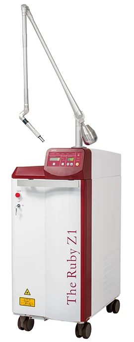 Qスイッチルビーレーザーの機械写真