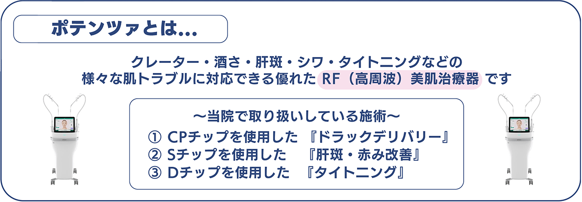 ポテンツァとは様々な肌トラブルに対応できる高周波美肌治療器